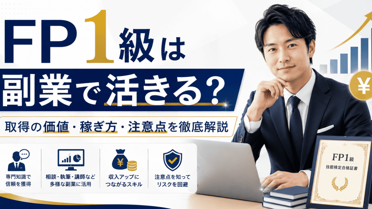FP1級は副業で活きるのか？取得の価値と稼ぎ方・注意点を徹底解説